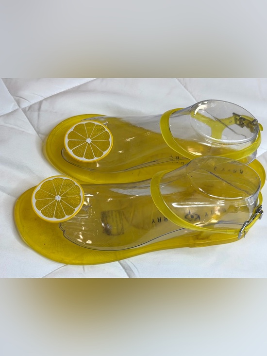 Katy Perry Collections Shoes - Clear Yellow Jelly Sandals with Lemon Accent - Women